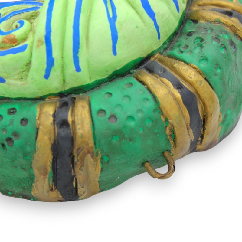 Volto di Saraceno da Appendere, in ceramica Siciliana, h 20 x 15 cm ca. - 