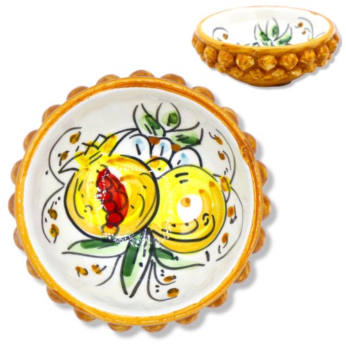Caltagirone keramische Pigna schaal, verschillende kleuren en twee maatopties: Ø 13 of 20 cm (1st) -  2