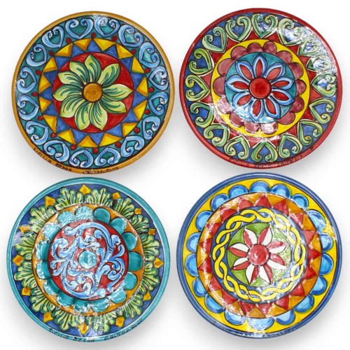 Ceramiczny talerz ozdobny Caltagirone, Ø ok. 20 cm (1 szt.) Różne dekoracje - 