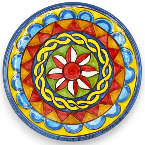 Piatto Ornamentale in ceramica Caltagirone, Ø 20 cm ca. (1Unità) Vari Decori -  2