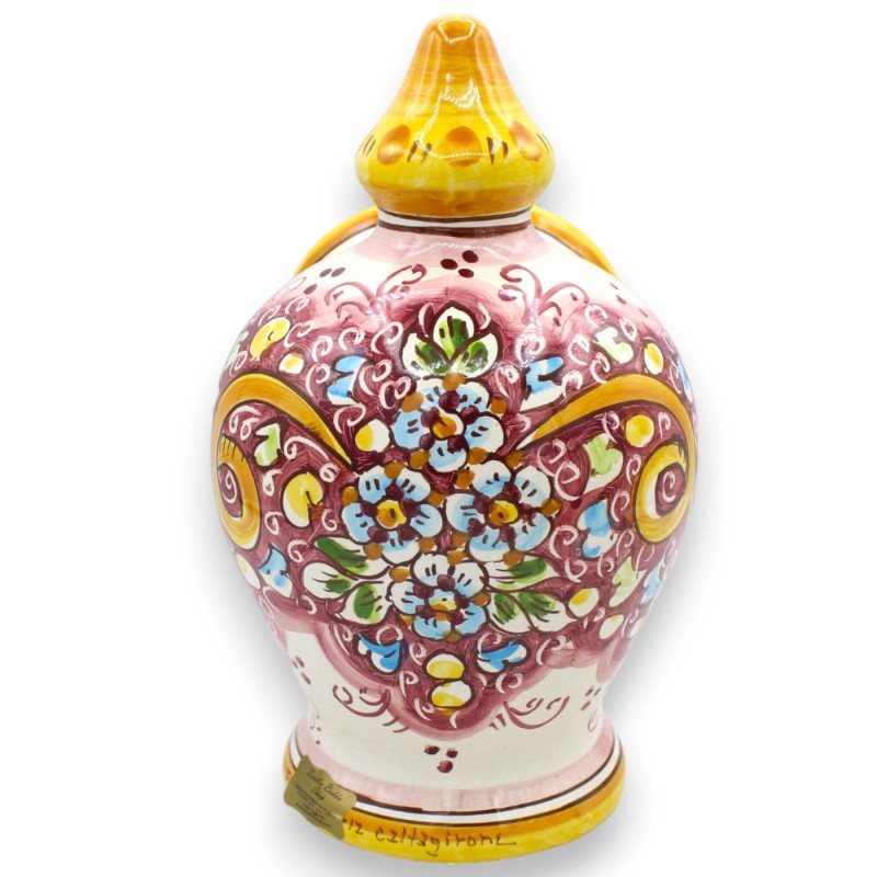 Typisch Siciliaans zoutvaatje in Caltagirone keramiek, ca. 25 cm hoog. diverse decoratiemogelijkheden (1st) - 