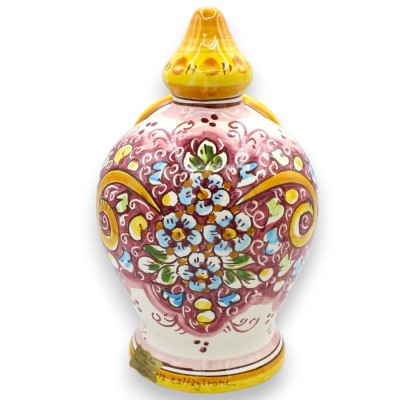 Salière sicilienne typique en céramique de Caltagirone, d'environ 25 cm de haut. diverses options de décoration (1pc) - 