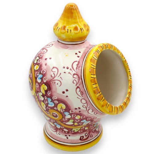 Typowa sycylijska solniczka z ceramiki Caltagirone, wysokość ok. 25 cm. różne możliwości dekoracji (1 szt.) -  2