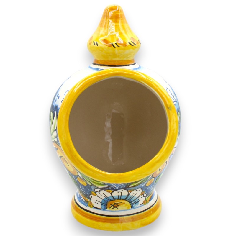 Typowa sycylijska solniczka z ceramiki Caltagirone, wysokość ok. 25 cm. różne możliwości dekoracji (1 szt.) - 