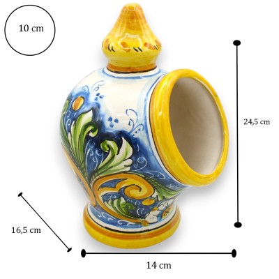 Salero típico siciliano de cerámica de Caltagirone, de unos 25 cm de altura. varias opciones de decoración (1 pieza) - 