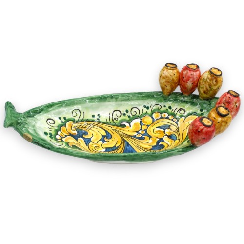 Bandeja vaciador de bolsillo para pala de tuna, cerámica de Caltagirone, decoración barroca - dos tamaños (1ud) -  2