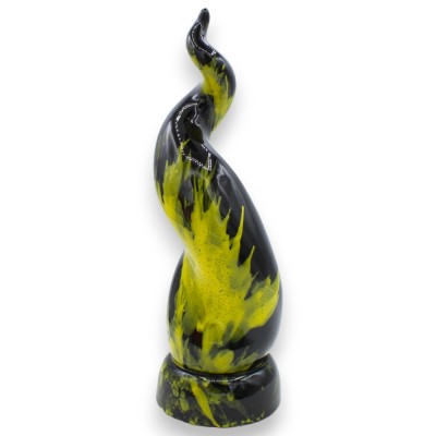 Vertical lucky horn in Sicilian ceramic, h 30 cm approx. (1pc) modern style, various decoration options - 