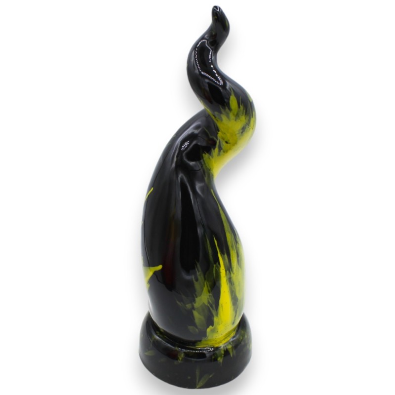 Vertical lucky horn in Sicilian ceramic, h 30 cm approx. (1pc) modern style, various decoration options - 