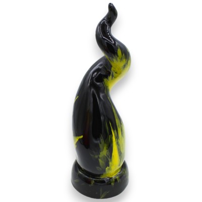 Vertical lucky horn in Sicilian ceramic, h 30 cm approx. (1pc) modern style, various decoration options - 