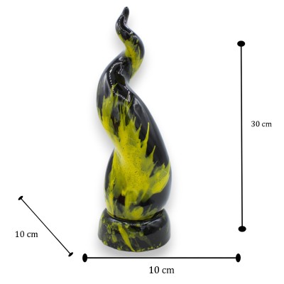 Vertical lucky horn in Sicilian ceramic, h 30 cm approx. (1pc) modern style, various decoration options - 