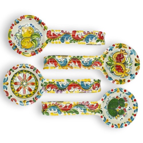 Ceramiczna podstawka do chochli Caltagirone, wys. ok. 30 cm. (1 szt.) Wielokolorowe i różne opcje dekoracji - 