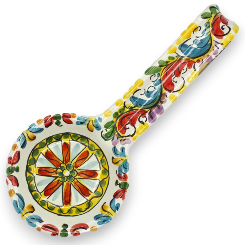 Ceramiczna podstawka do chochli Caltagirone, wys. ok. 30 cm. (1 szt.) Wielokolorowe i różne opcje dekoracji - 