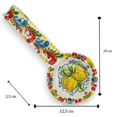 Caltagirone ceramic ladle rest, approx. 30 cm high (1 piece) Multicoloured and various decoration options - 