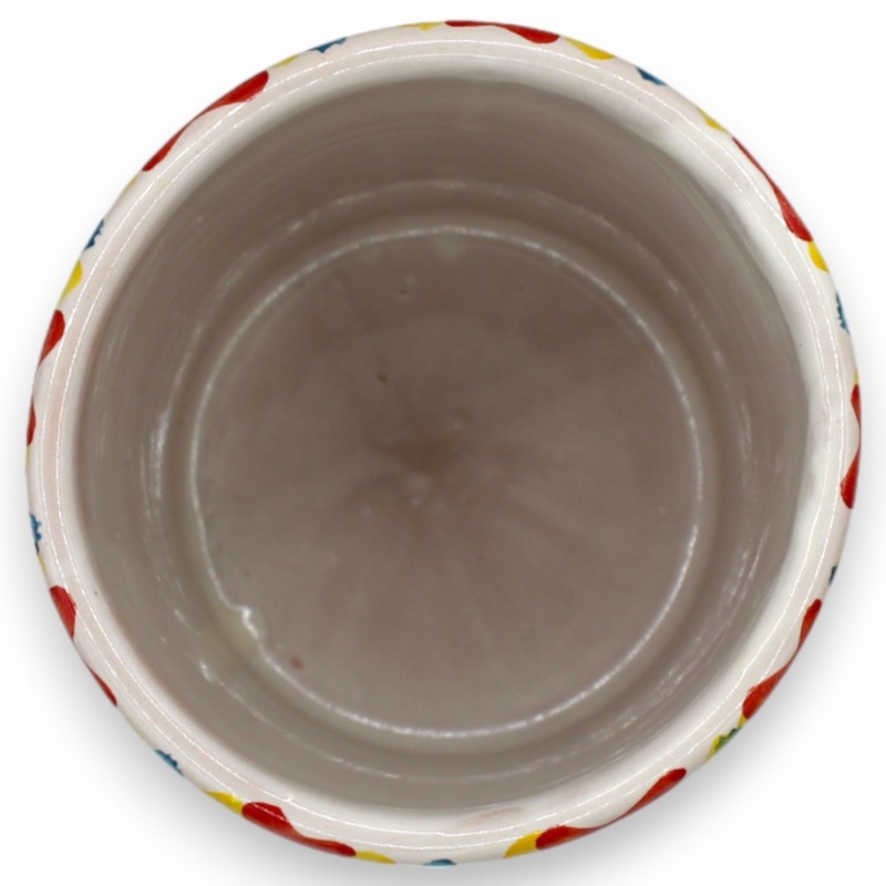 Caltagirone-Keramik-Kellenhalter, H ca. 13 x 10 cm. (1 Stück) Dekoration und zufällige Farbe - 