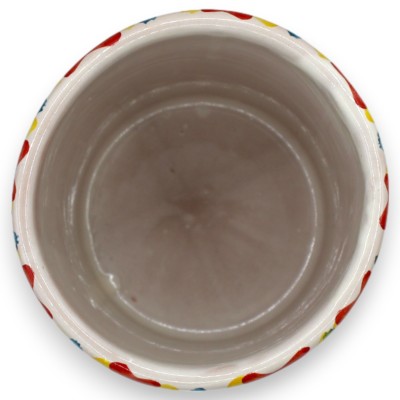 Caltagirone keramisk skänkhållare, h ca 13 x 10 cm. (1st) Dekoration och slumpmässig färg - 