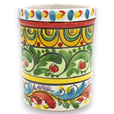 Caltagirone keramisk skänkhållare, h ca 13 x 10 cm. (1st) Dekoration och slumpmässig färg - 
