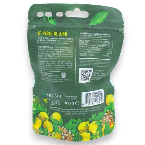 Dulces con Jugo de Limón Siciliano, ligeramente efervescentes, 100g SIN GLUTEN -  2