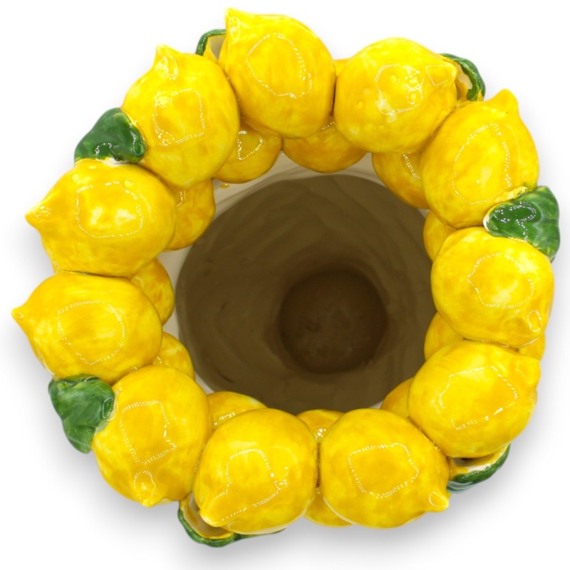 Głowa Maura Caltagirone wys. ok. 37 cm (1 szt.) dekoracja i korona z cytryn, emalia z 24-karatowego złota - 