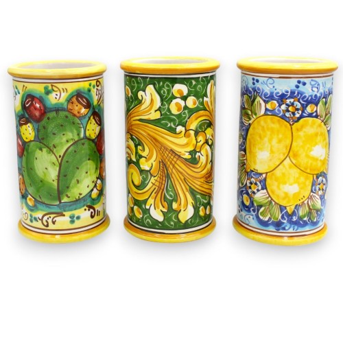 Caltagirone keramische pollepelhouder, h 20 x 10 cm ca. (1st) diverse decoratiemogelijkheden - 