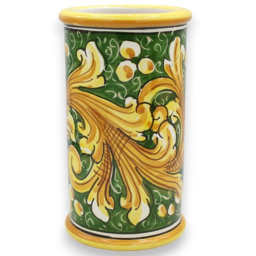 Caltagirone keramische pollepelhouder, h 20 x 10 cm ca. (1st) diverse decoratiemogelijkheden -  2