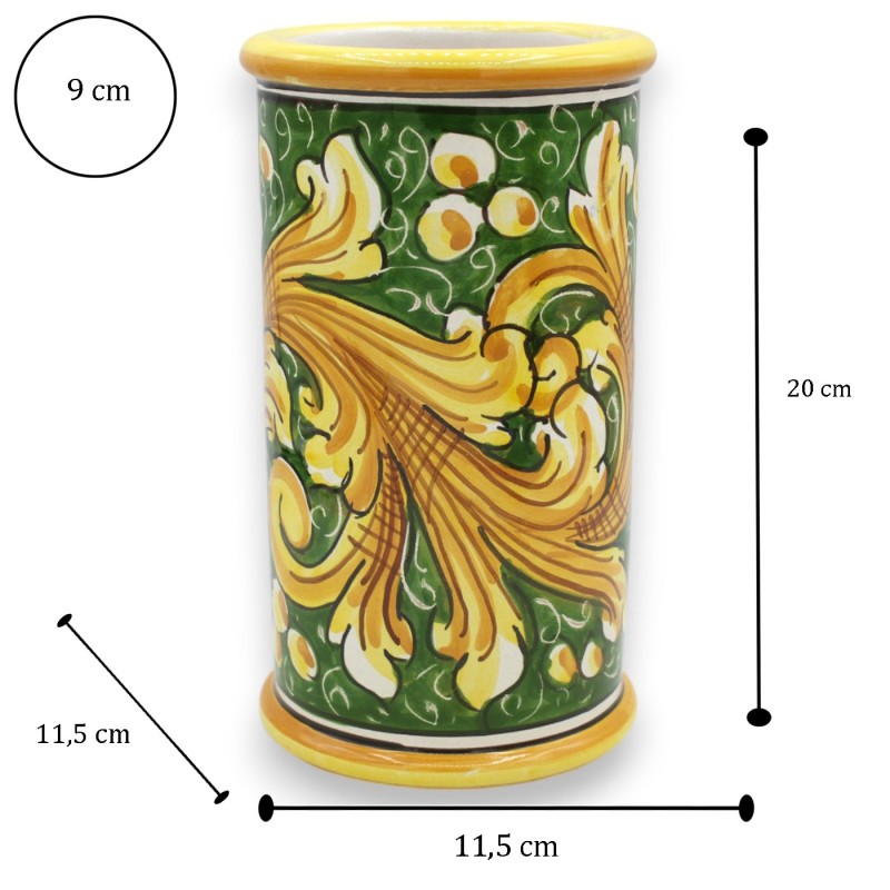 Caltagirone keramische pollepelhouder, h 20 x 10 cm ca. (1st) diverse decoratiemogelijkheden - 