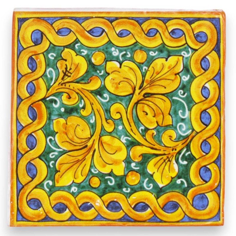 Fine ceramic tile, Mattonaccio, L 10 x 10 x 1 cm approx. (1pc) various decorations - 