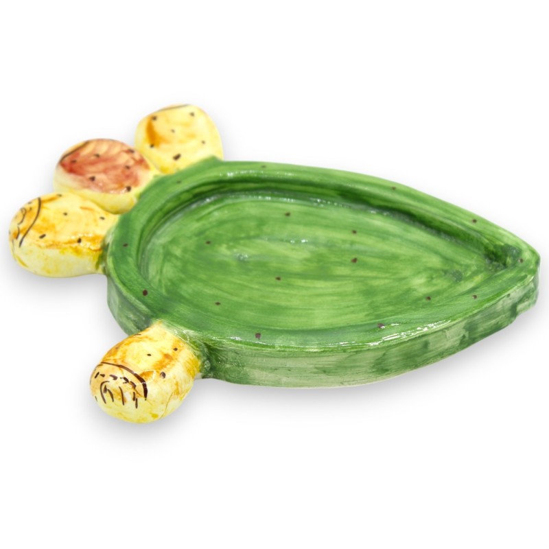 Pala Ficodindia vassoio svuota tasche, ceramica Caltagirone, due opzioni Misura (1Unità) - 