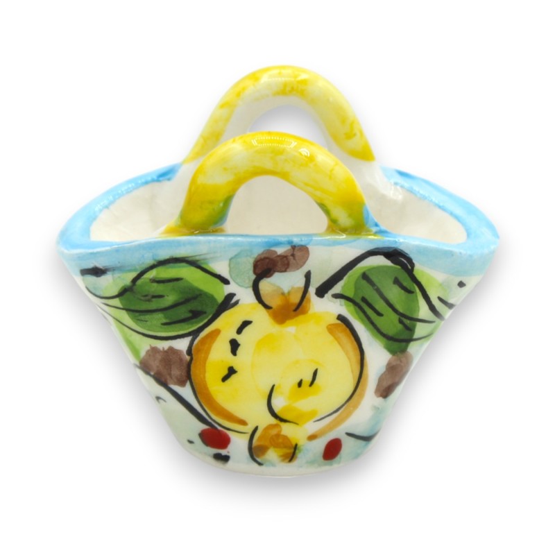 Kawa ceramiczna Caltagirone z uchwytem gładkim lub sznurkowym, wys. ok. 6 cm. (1 szt.) Losowa dekoracja i kolor - 
