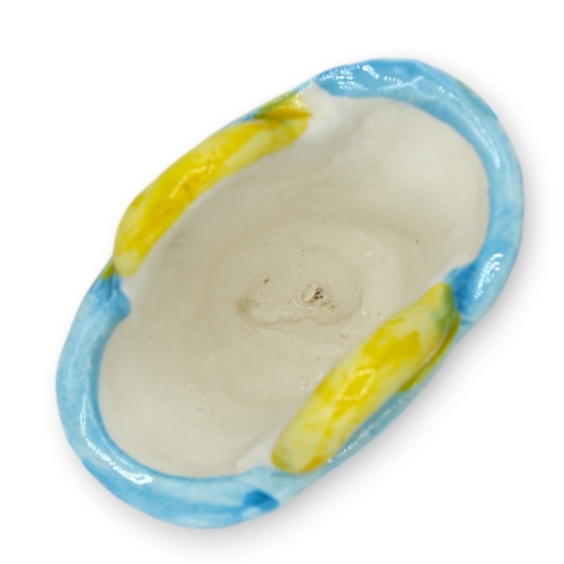 Kawa ceramiczna Caltagirone z uchwytem gładkim lub sznurkowym, wys. ok. 6 cm. (1 szt.) Losowa dekoracja i kolor - 