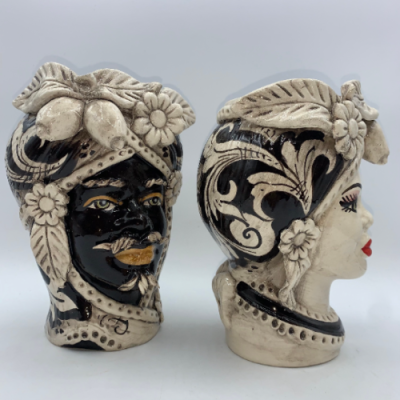 Testa di moro Caltagirone altezza circa 28 cm - 