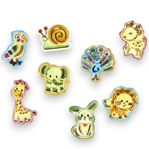 Aimant en céramique Caltagirone, Animaux, avec différents modèles (1pc) - 