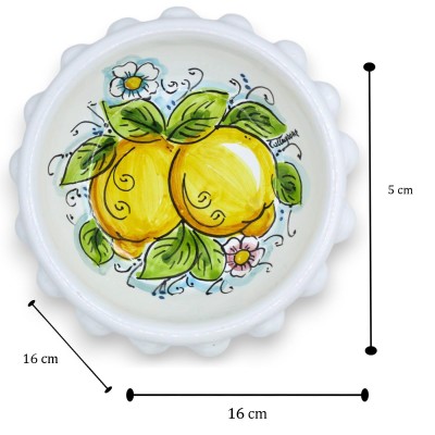 Pigna Bowl, in Caltagirone ceramic - Ø 16 cm approx. (1pc) Various Decoration Options - 