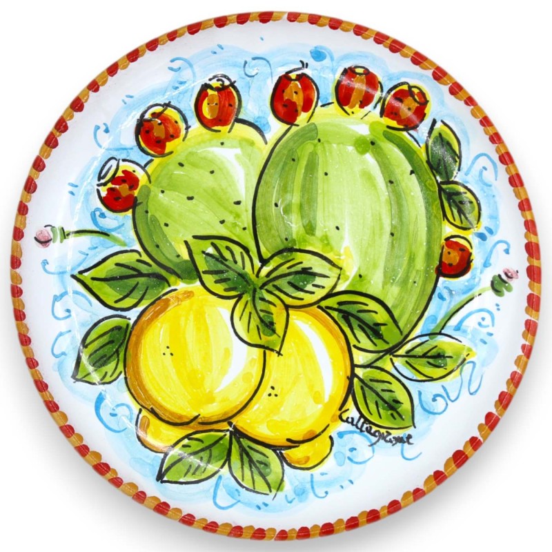Zierteller aus Caltagirone-Keramik, ca. Ø 15 cm. (1 Stück) verschiedene Dekorationen - 