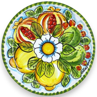 Assiette décorative en céramique de Caltagirone Ø 15 cm environ. (1pc) diverses décorations - 