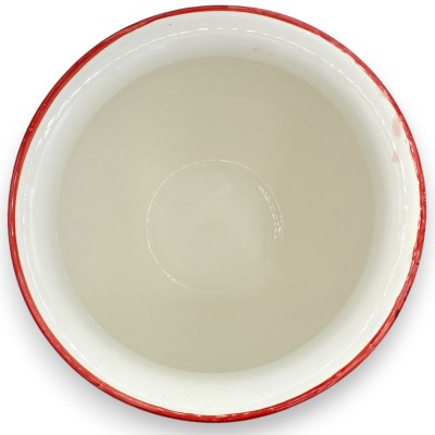 Cachepot Caltagirone Keramik-Pflanztopf, barocke Dekoration auf rotem Hintergrund, verschiedene Größenoptionen (1 Stück)