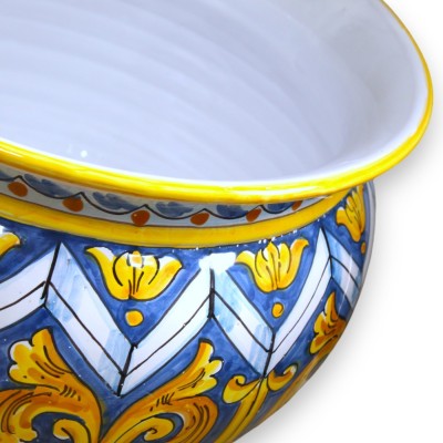 Cachepot Vaso per piante ceramica siciliana, in varie misure (1Unità) decoro Impero e Geometrico - 