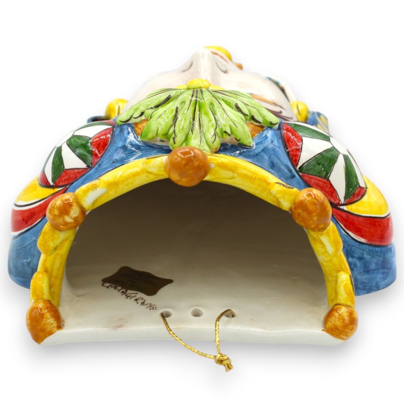 Väggmålning Moors Heads (att hänga) Caltagirone keramik, h ca 33 cm. Krona och MD1 vagn dekoration - 