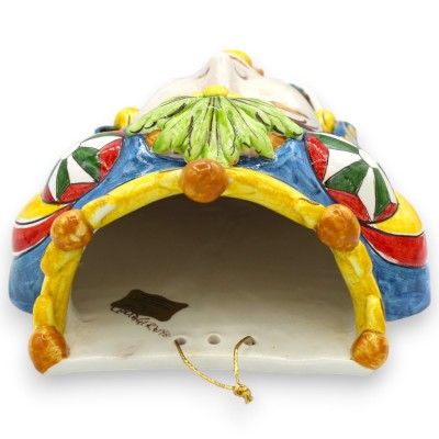 Väggmålning Moors Heads (att hänga) Caltagirone keramik, h ca 33 cm. Krona och MD1 vagn dekoration - 