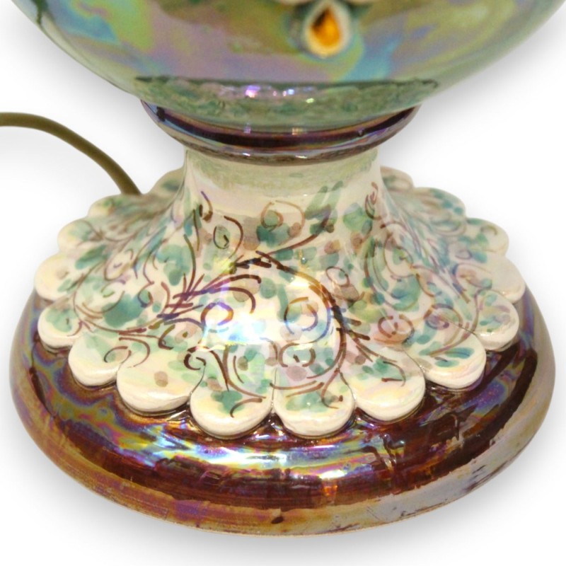 Trio de luminaires de style Fabergè Egg, en céramique de Caltagirone, avec émail en or pur 24 carats et nacre - 