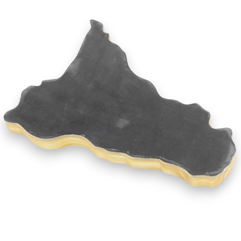 Kieszonkowa taca do opróżniania z drewna sosnowego w kształcie Sycylii - wys. 17 x 25 cm ok. Różne dekoracje (1 szt.) - 