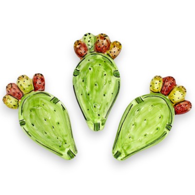 Cinzeiro Cerâmico Pá Espinhosa Caltagirone - L 15 x 8 cm aprox. (1 unidade) - 