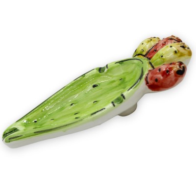 Cenicero de Cerámica Pala de Higo Chumbo Caltagirone - L 15 x 8 cm aprox. (1 pieza) - 
