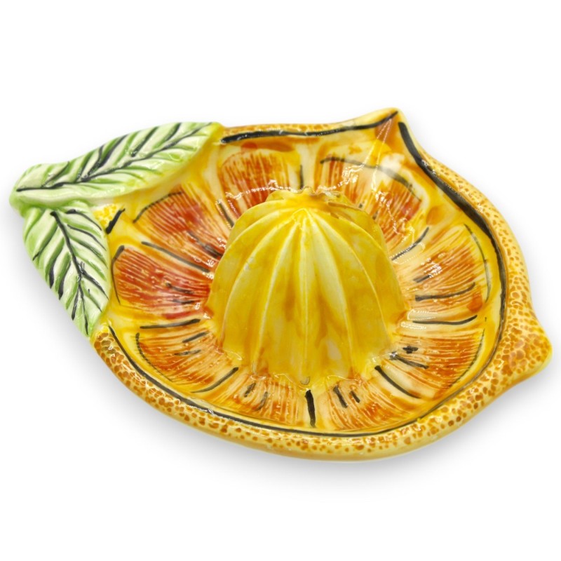 Citrus fruit squeezer, in Caltagirone ceramic, l 14 x 11 cm approx. (1pc) - 