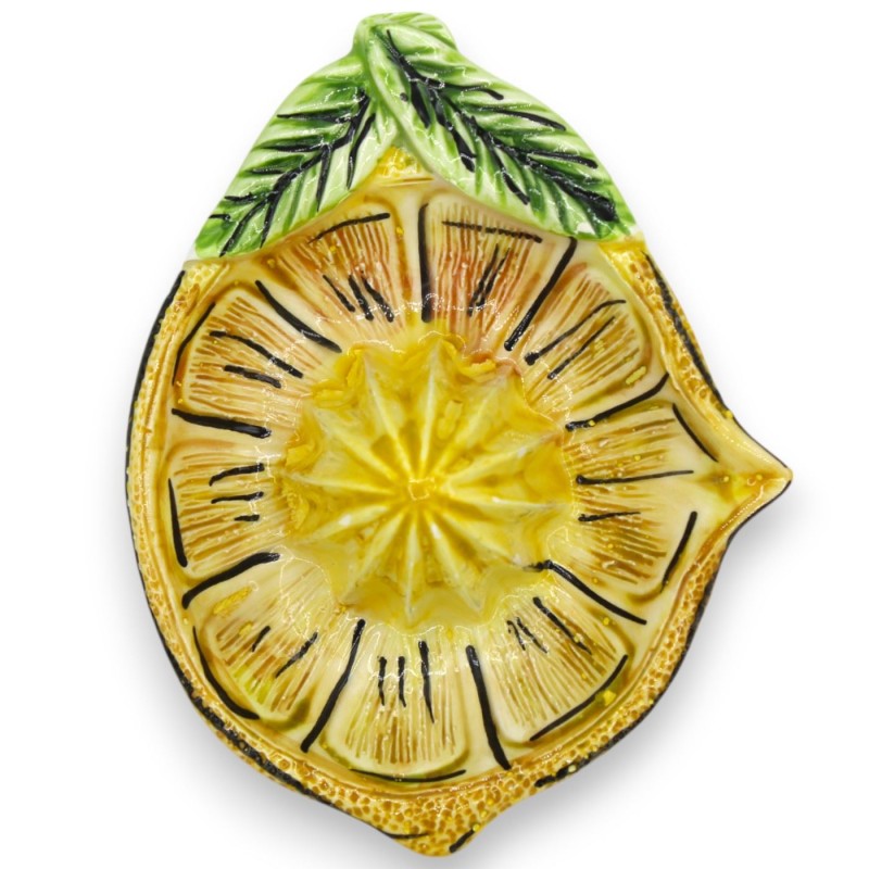 Espremedor de frutas cítricas, em cerâmica Caltagirone, l 14 x 11 cm aprox. (1 unidade) - 