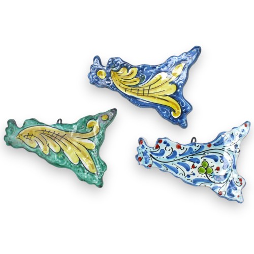 Sicily to hang in Caltagirone ceramic, L 16 x 12 cm approx. (1pc) Various Decorations - 