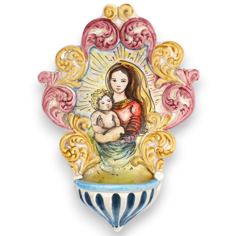 Kochtopf aus Caltagirone-Keramik – H ca. 30 x 20 cm. Mit MD4-Reliefdekor - 