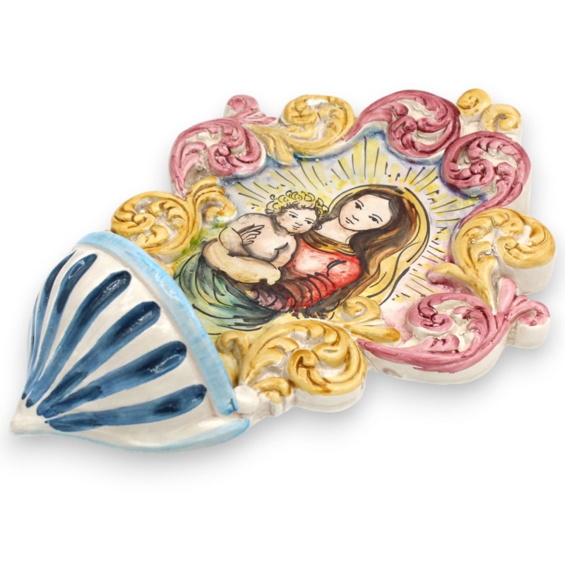 Kochtopf aus Caltagirone-Keramik – H ca. 30 x 20 cm. Mit MD4-Reliefdekor - 