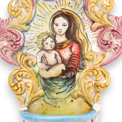 Kochtopf aus Caltagirone-Keramik – H ca. 30 x 20 cm. Mit MD4-Reliefdekor - 