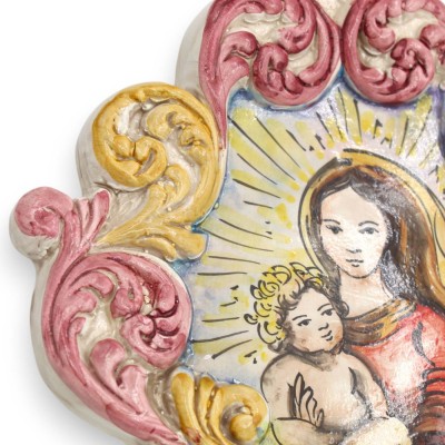 Kochtopf aus Caltagirone-Keramik – H ca. 30 x 20 cm. Mit MD4-Reliefdekor - 