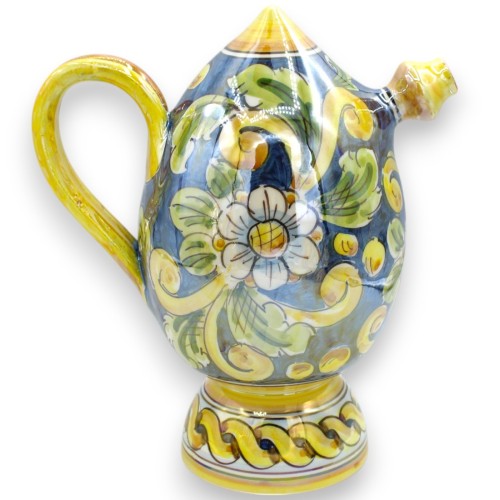 Bummulo malandrino Water bottle, Caltagirone ceramic, two size options (1pc) Mother of pearl enamel, Baroque decoration 